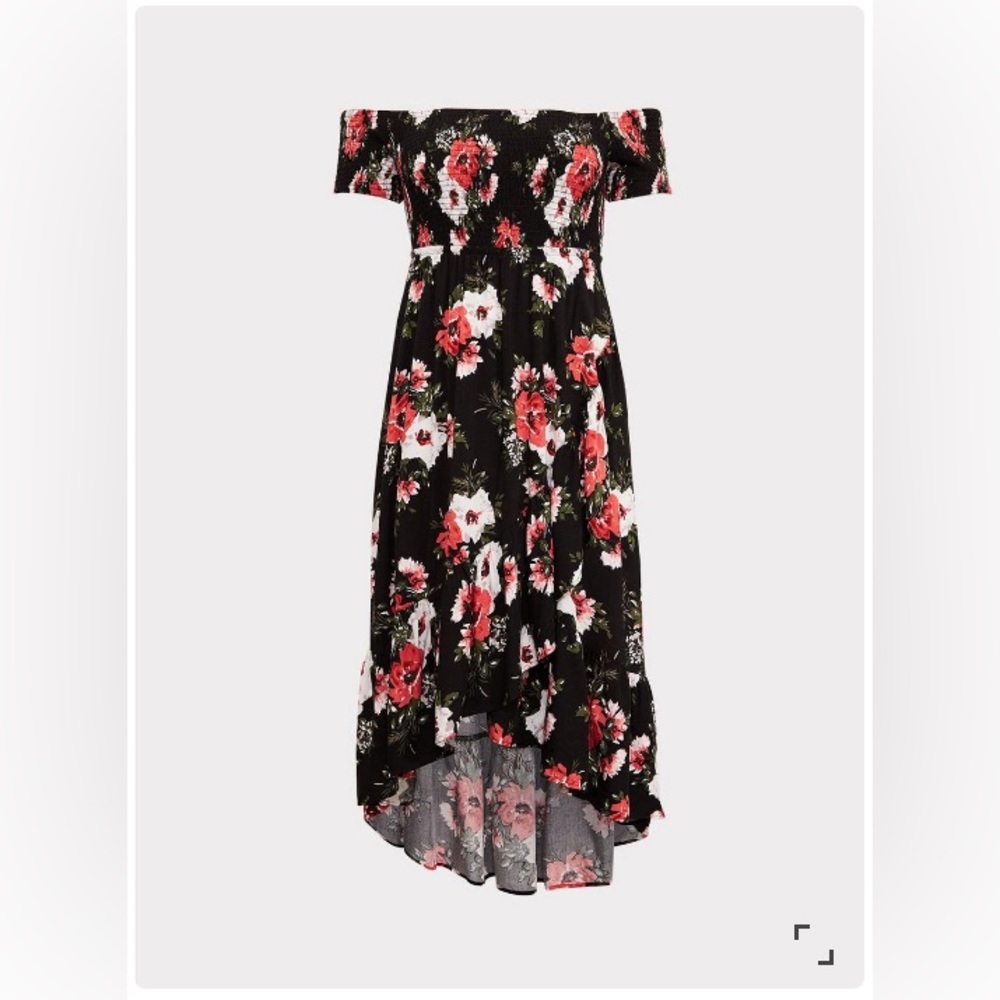 TORRID Maxi Challis Off-Shoulder Dress